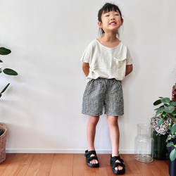 ギンガムチェック』リネンのショートパンツ 子供服 Mymade 通販