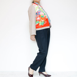 KIMONO CREW NECK Jacket -upcycled from Vintage Kimono 第6張的照片