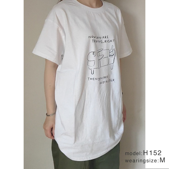 ペンギン 半袖 Tシャツ 白 S,M,L  綿100％   大人服 ユニセックス 半そで　夏 親子お揃い 4枚目の画像