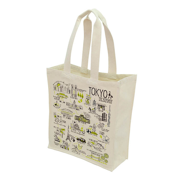 Tokyo Trip Totemap Tokyo Trip Tote Map 帶角撐板的好用手提袋，作為東京的伴手禮也不錯！ 第1張的照片