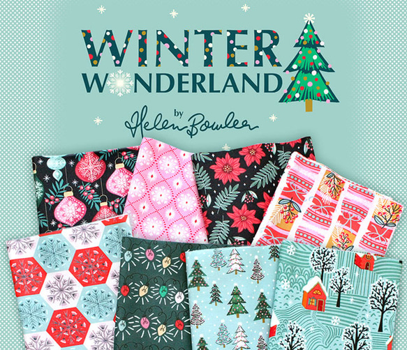 カットクロス Cloud9 Fabrics Winter Wonderland Poinsettia Parade 7枚目の画像