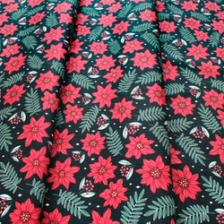 カットクロス Cloud9 Fabrics Winter Wonderland Poinsettia Parade 4枚目の画像