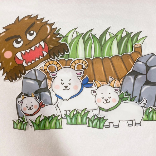 三びきのやぎのがらがらどん パネルシアター お話 台本つき おもちゃ
