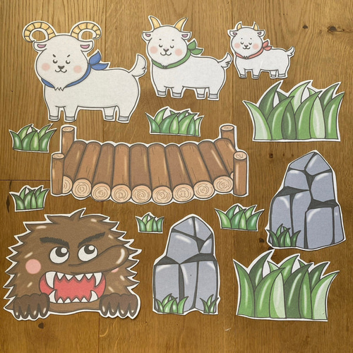 三びきのやぎのがらがらどん パネルシアター お話 台本つき おもちゃ