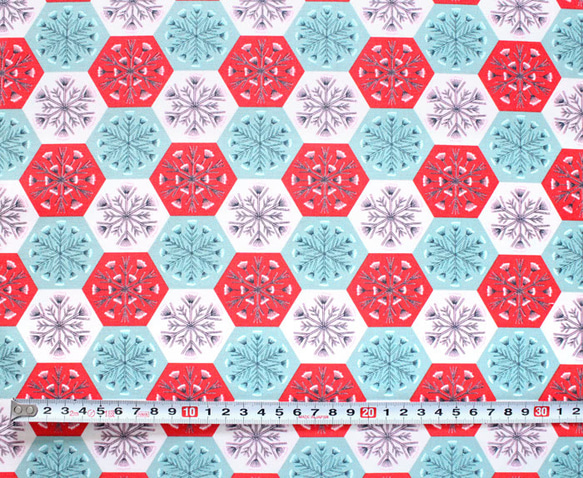 カットクロス Cloud9 Fabrics Winter Wonderland Patchwork Snowflakes 3枚目の画像