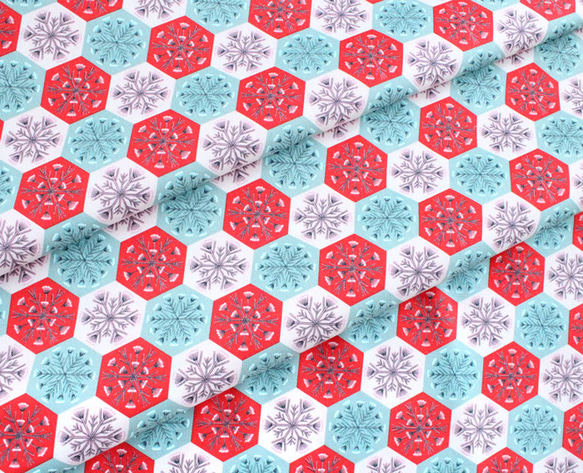 カットクロス Cloud9 Fabrics Winter Wonderland Patchwork Snowflakes 5枚目の画像