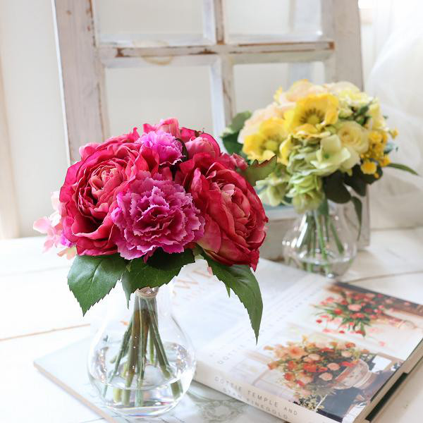 ≪受注制作≫ 枯れずに飾れる　オールドローズ　魔法の水　マジカルウォーター　162