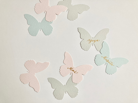 バタフライの席札・ネームタグ♡150円 手書きカリグラフィー その他