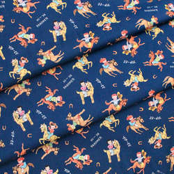 カットクロス Michael Miller Fabrics Rootin Tootin Giddyup! Navy 5枚目の画像