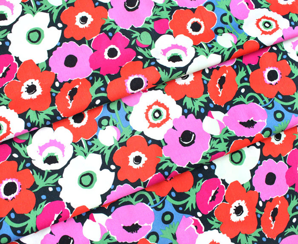 カットクロス Michael Miller Fabrics Atelier Windflowers Cherry 5枚目の画像