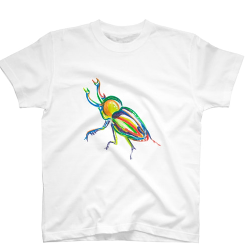 ニジイロクワガタTシャツ 長袖ロングTシャツにも変更可 Tシャツ