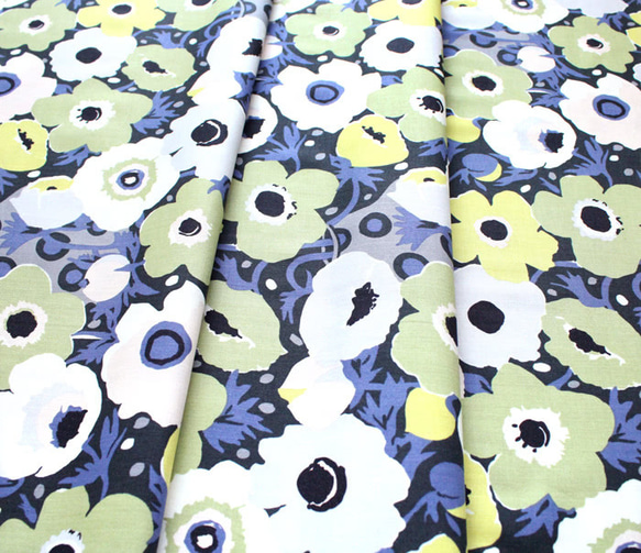 カットクロス Michael Miller Fabrics Atelier Windflowers Olive 4枚目の画像