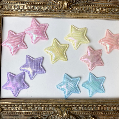 再入荷【おまとめ10点セット】クッションパーツ♡星♡5色10点セット 