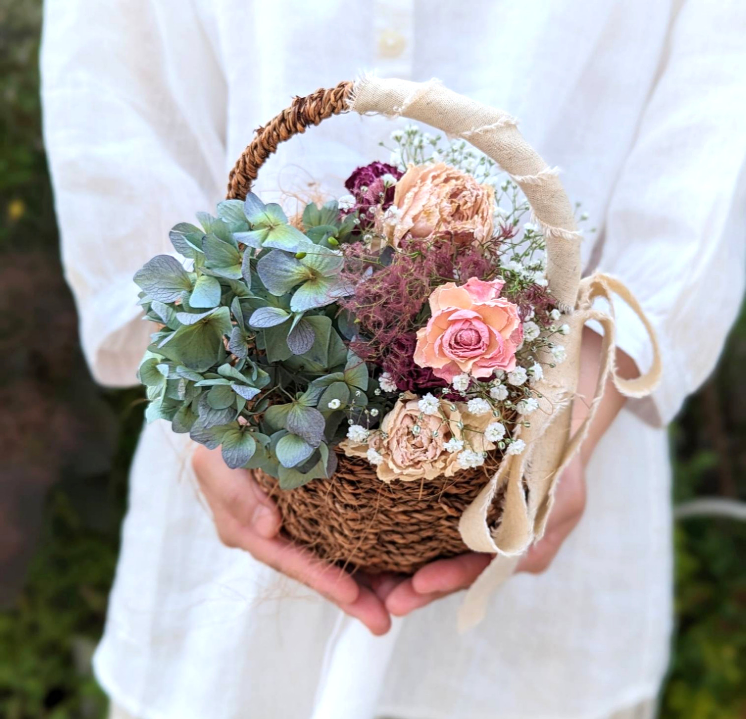 ✴︎かすみ草とスモークツリースワッグ✴︎ ~handmade~