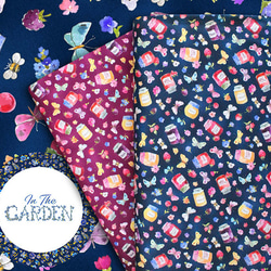 カットクロス Michael Miller Fabrics In The Garden Jam Pots Navy 7枚目の画像