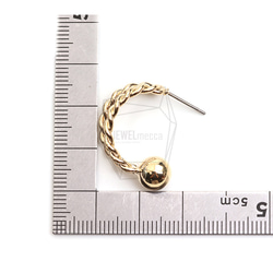 ERG-2408-G【2個入り】 スプリングラウンドピアス/spring round Post Earring 5枚目の画像