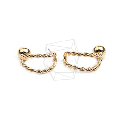 ERG-2408-G【2個入り】 スプリングラウンドピアス/spring round Post Earring 1枚目の画像