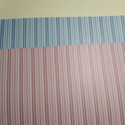 A4サイズ 上質紙両面印刷デザインペーパー 20枚セット ニット柄 青 ピンク色 おすそ分け 4枚目の画像
