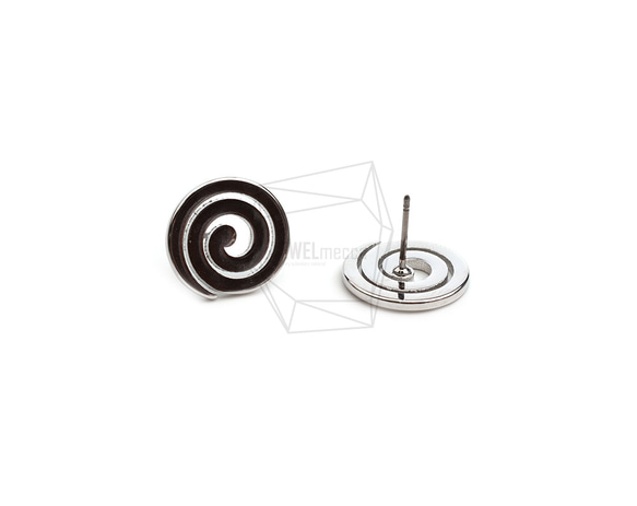 ERG-2408-R【2個入り】 ロリポップピアス/Lollipop round Post Earring 2枚目の画像