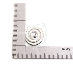 ERG-2408-R [2 pieces] 棒棒糖圓形耳環 第5張的照片
