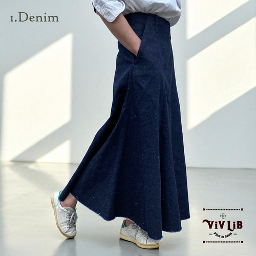 ♡新品未使用♡デニムダンガリー／リメイクロングスカート／160センチ ♡新品未使用♡デニムダンガリー／リメイクロングスカート／160センチ