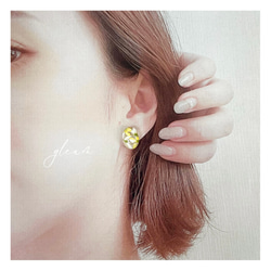《受注制作》【Flower jewel】lemon ピアス/イヤリング 5枚目の画像