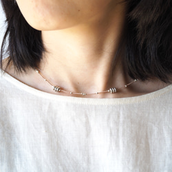 -Silver- code CHOKER 'beige' 3枚目の画像