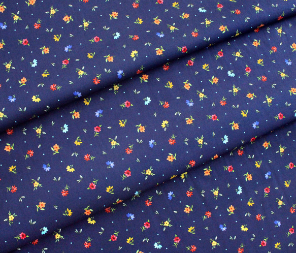 カットクロス Michael Miller Fabrics CX9804-NAVY Dotty Flowers Navy 5枚目の画像