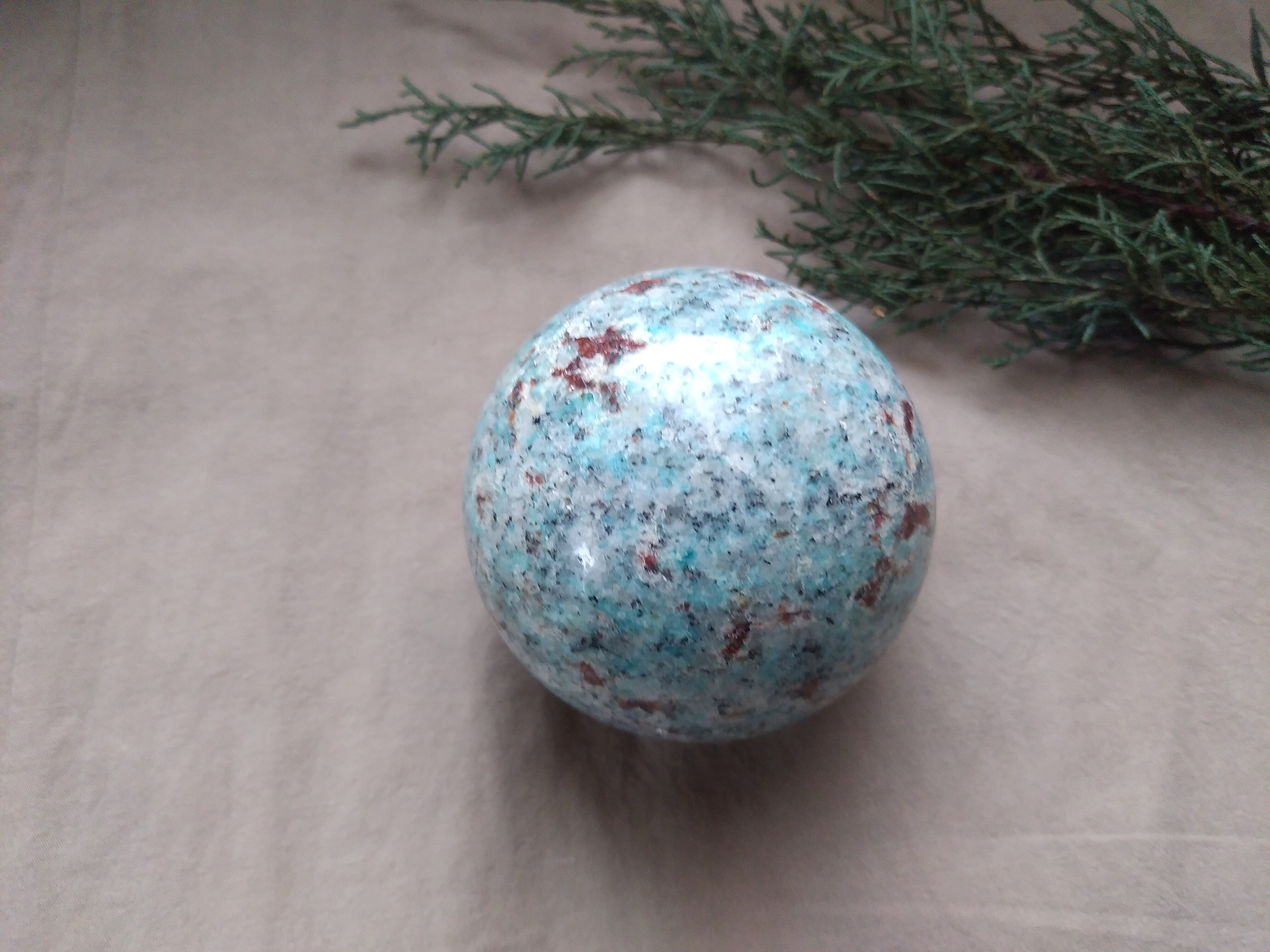 アマゾナイト　ペグマタイト　丸玉