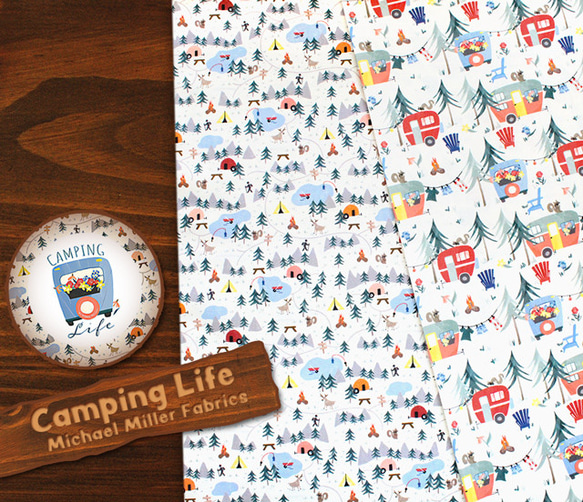 カットクロス Michael Miller Fabrics Camping Life Camp Grounds 7枚目の画像