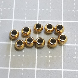 ステンレスビーズ　金色　４ｍｍ　１0個 1枚目の画像