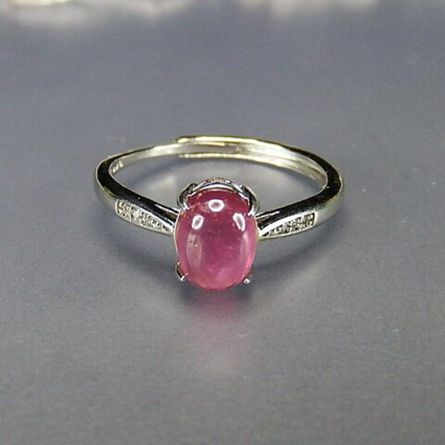 天然石透明ルビー指輪リング7月誕生石約18号弱調整可能U0542Ra 指輪