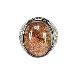 レッドガーデンクォーツ指輪リング一点物天然石約13号強U0543RZa 1枚目の画像