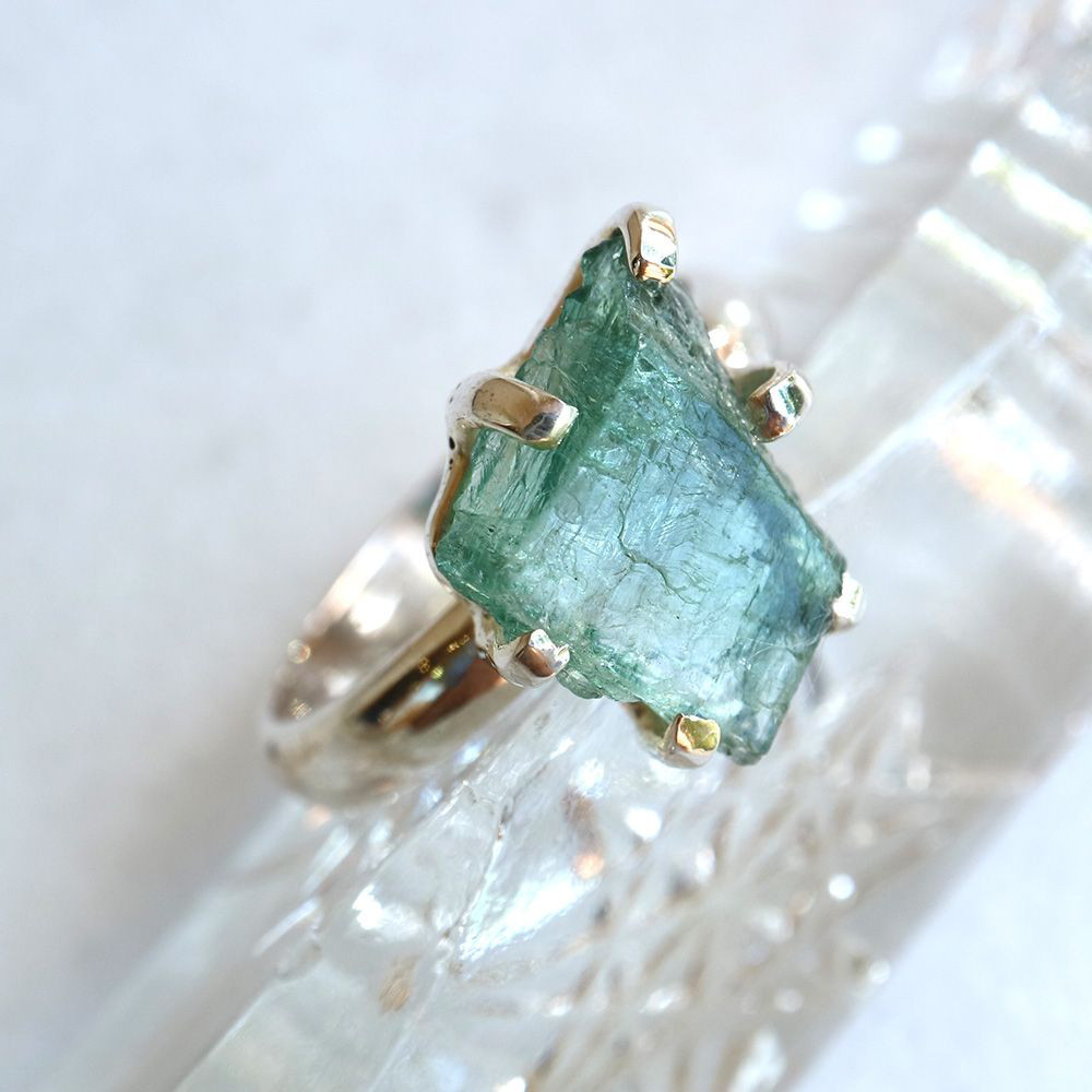 【セール品】SVR-335 【CERCA】トルマリン スターリングシルバーリング　18号