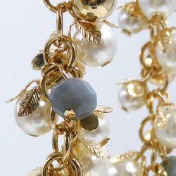 Pearl＆Crystal beads chain /パール&ビーズチェーン【 Harvest 】 10cm 5枚目の画像