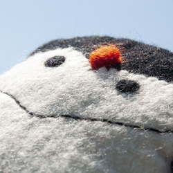 天然ウールフェルトクロスボディバッグサイドバックパックアニマルウールフェルトiPhone電話ケースファーキッドペンギンバッグクリ 3枚目の画像
