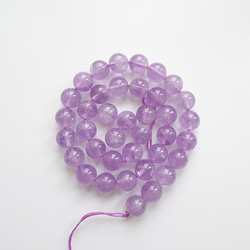 天然薰衣草紫水晶 純銀簡約耳勾式耳環 第4張的照片