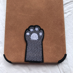 iphoneケース 猫の手刺繍ワッペン着き4種類スエード素材　TPU(ゴム)素材　スエード素材iphone10機種対応 11枚目の画像