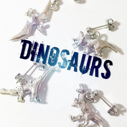 ミニ恐竜☆ トリケラトプス ＆ ブラキオサウルス 選べる ピアス＆イヤリング 3枚目の画像