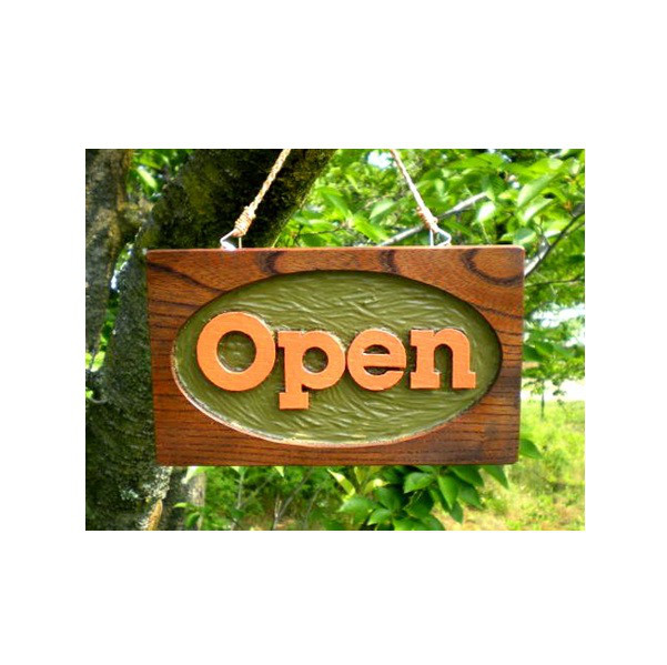 木製　看板「Open」「Closed」2枚セット　　1～2日で発送いたします。