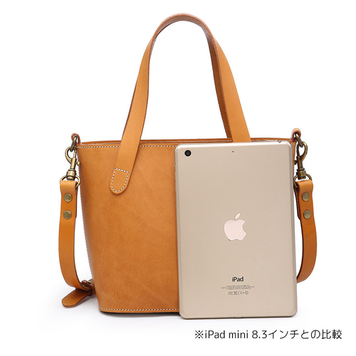 【厚革ビッグトートバッグ】本革　ハンド/ショルダー　3WAY ヌメ革　ミニタリー トートバッグ ハンドバッグ ショルダーバッグ 本革 ヌメ革 2way
