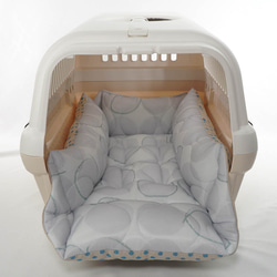 【送料*無料】ペットが喜ぶ 夏用キャリークッションベッド 接触冷感 マーベラスクール Abuku グレー Mサイズ 5枚目の画像