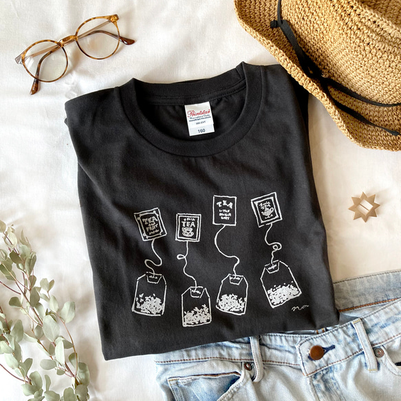 【7月下旬出貨】{Tea-shirt} 紅茶包T卹（黑色） 第3張的照片