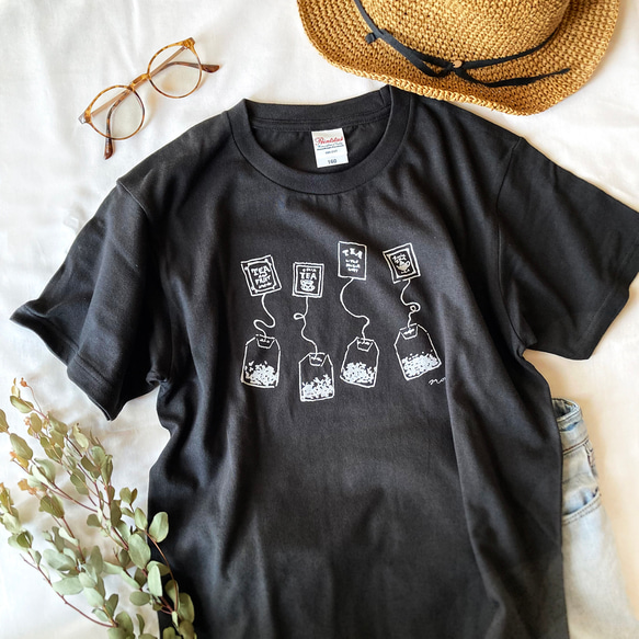 【7月下旬出貨】{Tea-shirt} 紅茶包T卹（黑色） 第5張的照片