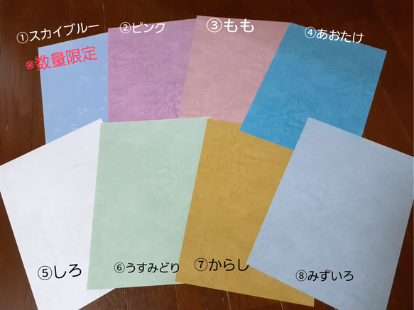 nth様専用•*¨*•.¸♬︎命名書 命名紙手書き♪（カラー和紙） 5枚目の画像