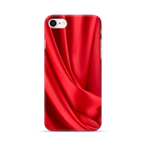 iPhone 外殼 紅色絲綢質地佈料 [使用高分辨率圖像] 第7張的照片