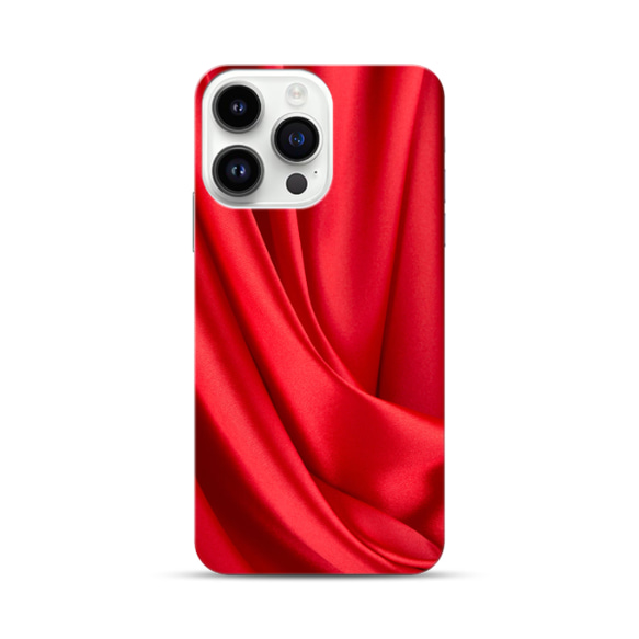 iPhone 外殼 紅色絲綢質地佈料 [使用高分辨率圖像] 第6張的照片