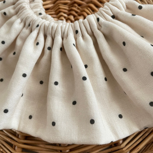 再販】まんまる✺シンプルなフリルスタイ スタイ・よだれかけ haruhana