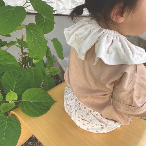 再販】まんまる✺シンプルなフリルスタイ スタイ・よだれかけ haruhana