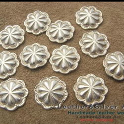 13.8㎜ハンドメイドシルバー925アポロコンチョ レザークラフトの金具